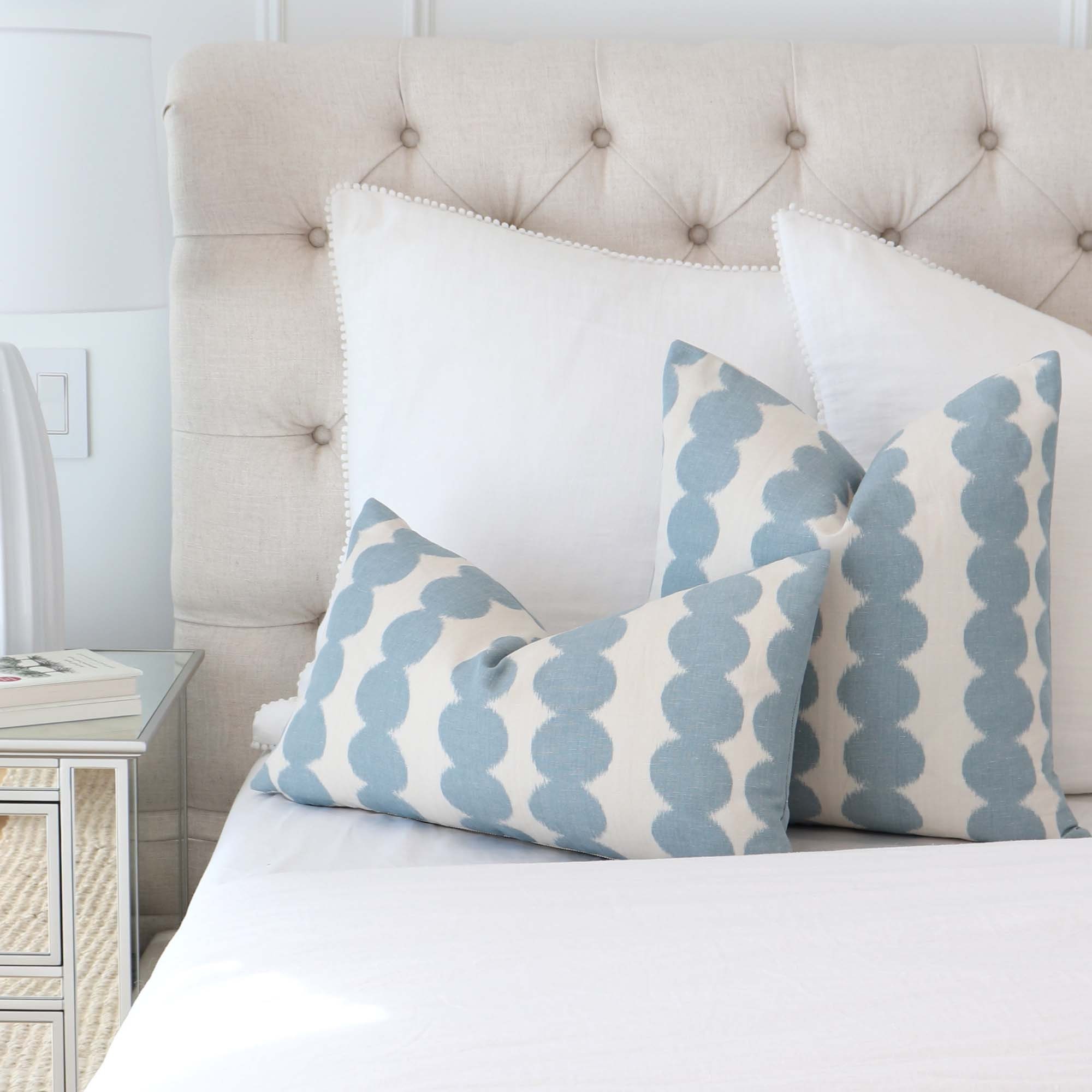 Blue decorative pillows for bedroom new arrivals
