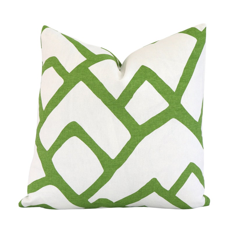 Schumacher Zimba Lawn Green Throw Pillow Cover with Zipper Etsy