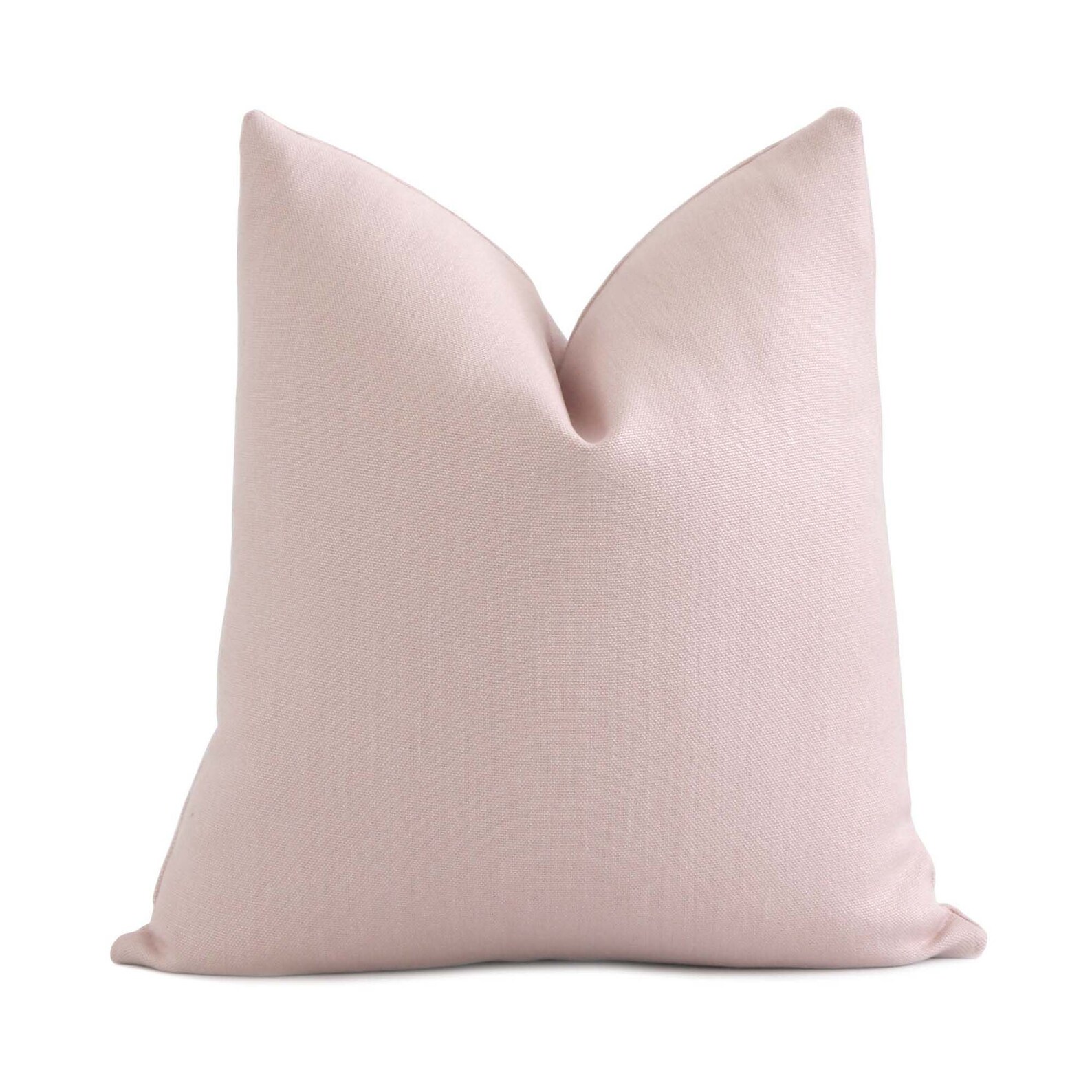 Linen Solid Light Pink Throw Pillow Cover With Zipper Neutral Etsy