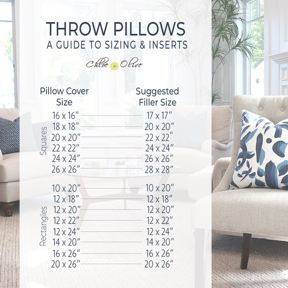 accent pillow sizes