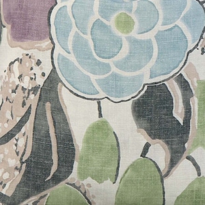Laura Floral Lavender and Green | 4x4&quot; Fabric Sample