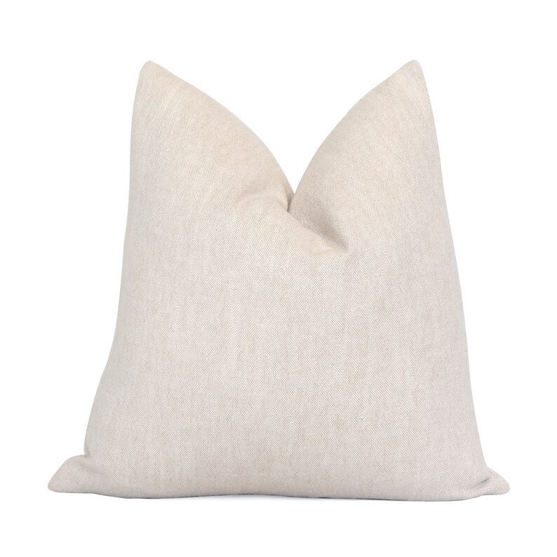Solid Beige Throw Pillow Cover 18x18 20x20 22x22 Euro Sham or Etsy