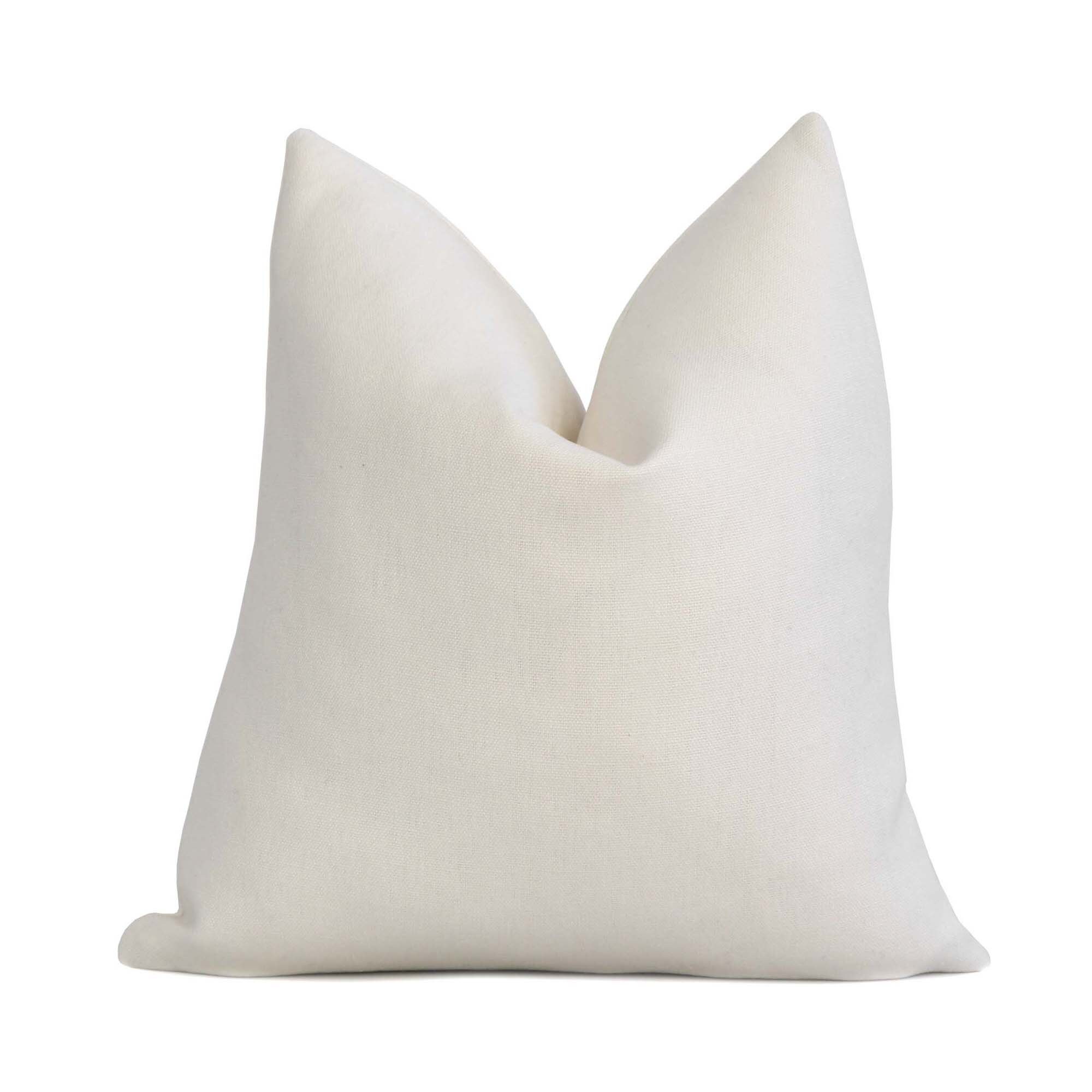 longhui bedding Longhui Bedding Ivory White Throw Pillow Cover