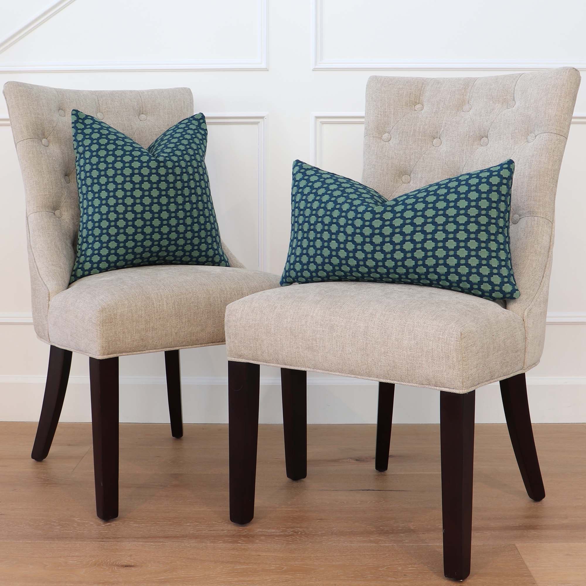 Schumacher Betwixt Peacock Blue and Green Throw Pillow Cover Etsy