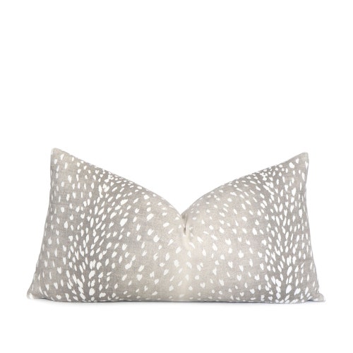 Authentic Vern Yip Antelope Linen Gray Bolster Pillow Cover / Etsy