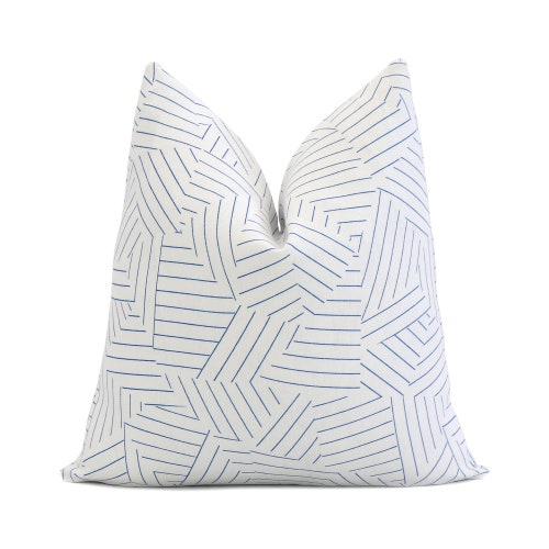 Schumacher Deconstructed Stripe Greige Throw Pillow Cover With Etsy