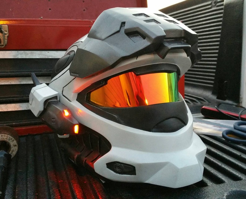 Halo Reach Recon Helmet Replica LEDs Wearable Paintwork Etsy