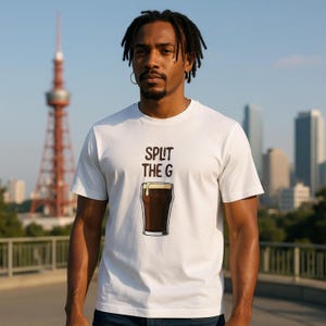 Guinness T-Shirt - Split The G - Guinness Inspired Funny Toucan Beer Shirt