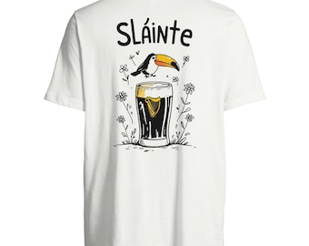 Guinness T-Shirt - Slainte - Guinness Inspired Funny Toucan Beer Shirt - Cheers Irish Shirt