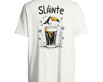 Guinness T-Shirt - Slainte - Guinness Inspired Funny Toucan Beer Shirt - Cheers Irish Shirt