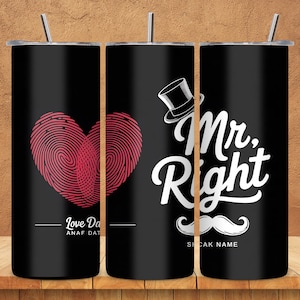 Mr and Mrs Tumbler Wrap PNG, Funny Couple Tumbler Design, 20oz Skinny Tumbler Sublimation, Wedding Gift for Husband Wife, Digital Download