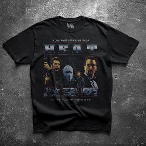 Heat Movie Shirt, Robert De Niro Al Pacino Tee, 90s Crime Saga Vintage Graphic, Retro Action Thriller Film Gift, Unisex Oversized Fit