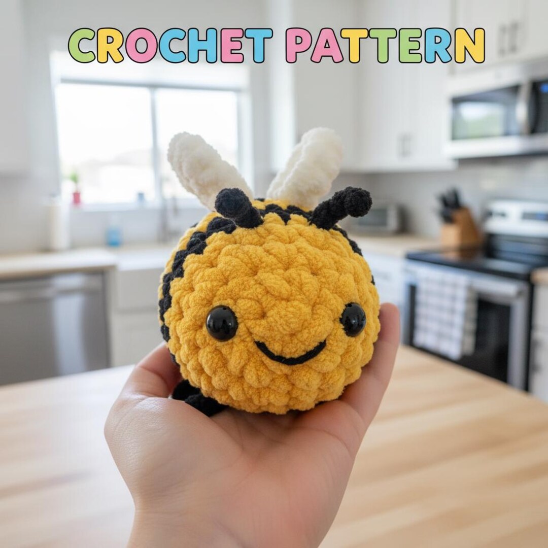Easy Crochet Bee Pattern PDF - Amigurumi Bumblebee Plushie - Instant ...