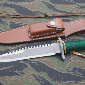 Custom Handmade Replica Rambo Knife First Blood , Hunting Knife , Camping Knife