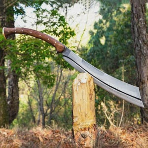 Christmas Gift Handmade Full Tang Machete Sword Carbon Steel Hunting Outdoor Survival Tool Gift For Him Birth Day Gift With Leather Sheath