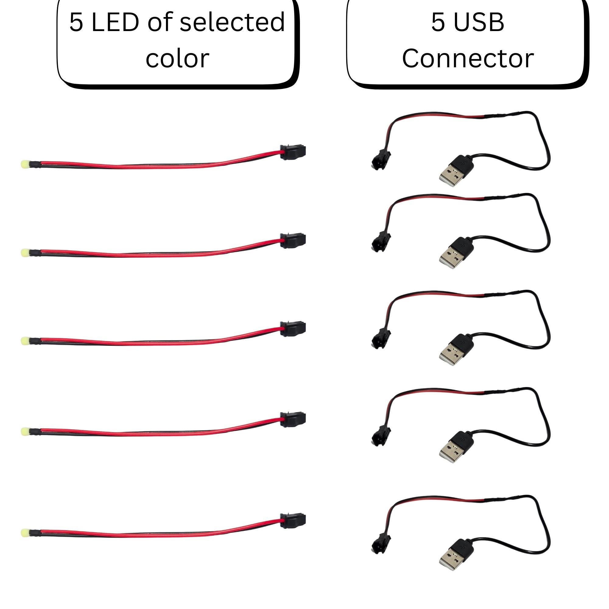 USB Powered Multicolor LED Light Kit, DIY School Project, 5V - Etsy