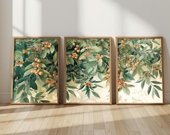 Olivenzweig Print Set, Aquarell Botanische Wandkunst (Digitaler Download)