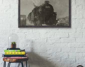 Vintage locomotive wall print, train art, locomotive art, vintage prints, vintage wall art, train deco, PRINTABLE WALL ART