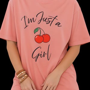 Süßes Kirschgrafik-T-Shirt für Mädchen, lustiges lässiges T-Shirt, Geschenk für Geburtstage, Sommermode, süße Outfits, Alltagskleidung