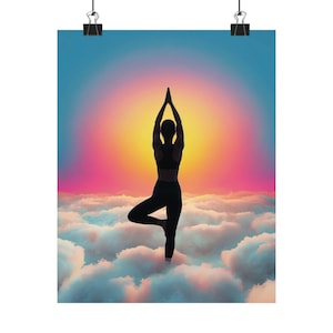Yoga Inspiration Poster, Motivational Wall Art, Meditation Decor, Gift for Yogis, Spiritual Home Decor, Positive Vibes Wall Art