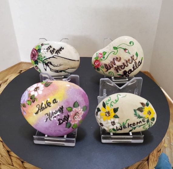 Hand Painted Sentimental Word Rocks Painted Keepsake Rocks | Etsy