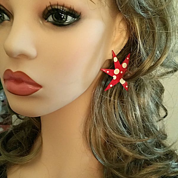 Art Deco Star Earring Pair