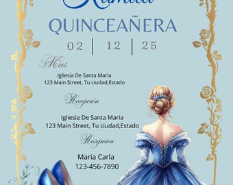 Plantilla para invitación de 15