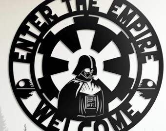 Custom Star Wars Inspired Metal Sign: Dark Lord Wall Decor Boy Room Art Gifts