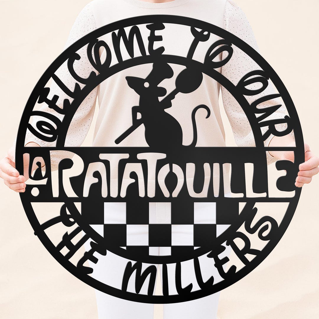Personalized Ratatouille Kitchen Sign: Chef Family Name, Bistro Decor ...