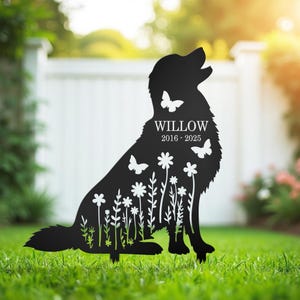 Custom Dog Grave Memorial Garden Stake: Personalized Pet Loss RIP Sign