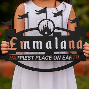 Custom Kids Name Disney Sign, Personalized Disneyland Decor,  Kids Birthday Gifts, Party Gifts, Custom Disney Decor, Kids Name Wall Art
