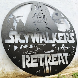 Darth Vader Star Wars Sign Personalized Wall Decor Custom Name Metal Decor Movie Starwar Room Decoration Boy Room Modern Decor Gifts for Him