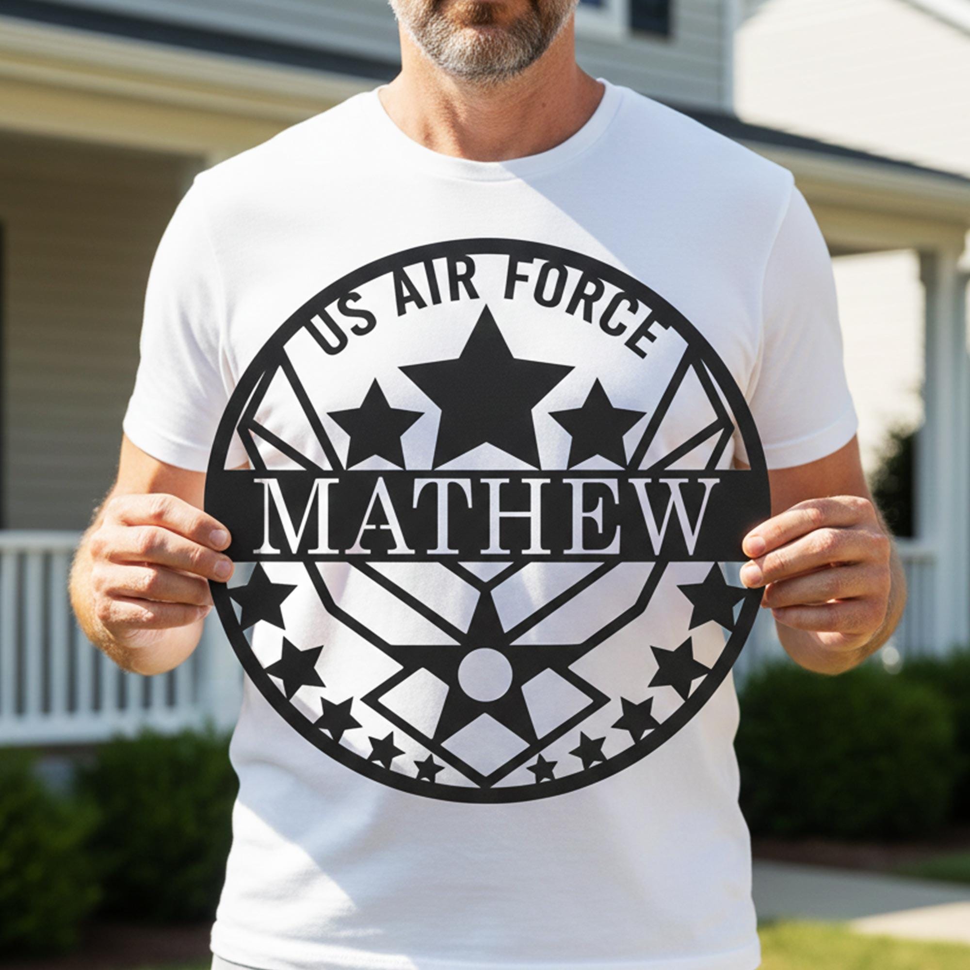 米軍放出品 EXIT サイン インテリア 100v 米軍基地 USAF Custom US Air Force Name Sign Metal Wall Art Personalized Military