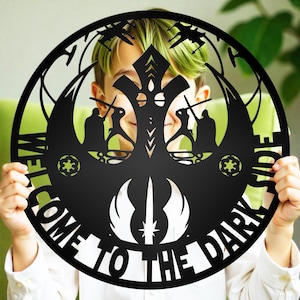 Star Wars metallväggdekoration: Jedi vs Sith-ljussabel - Dark Side Välkommen