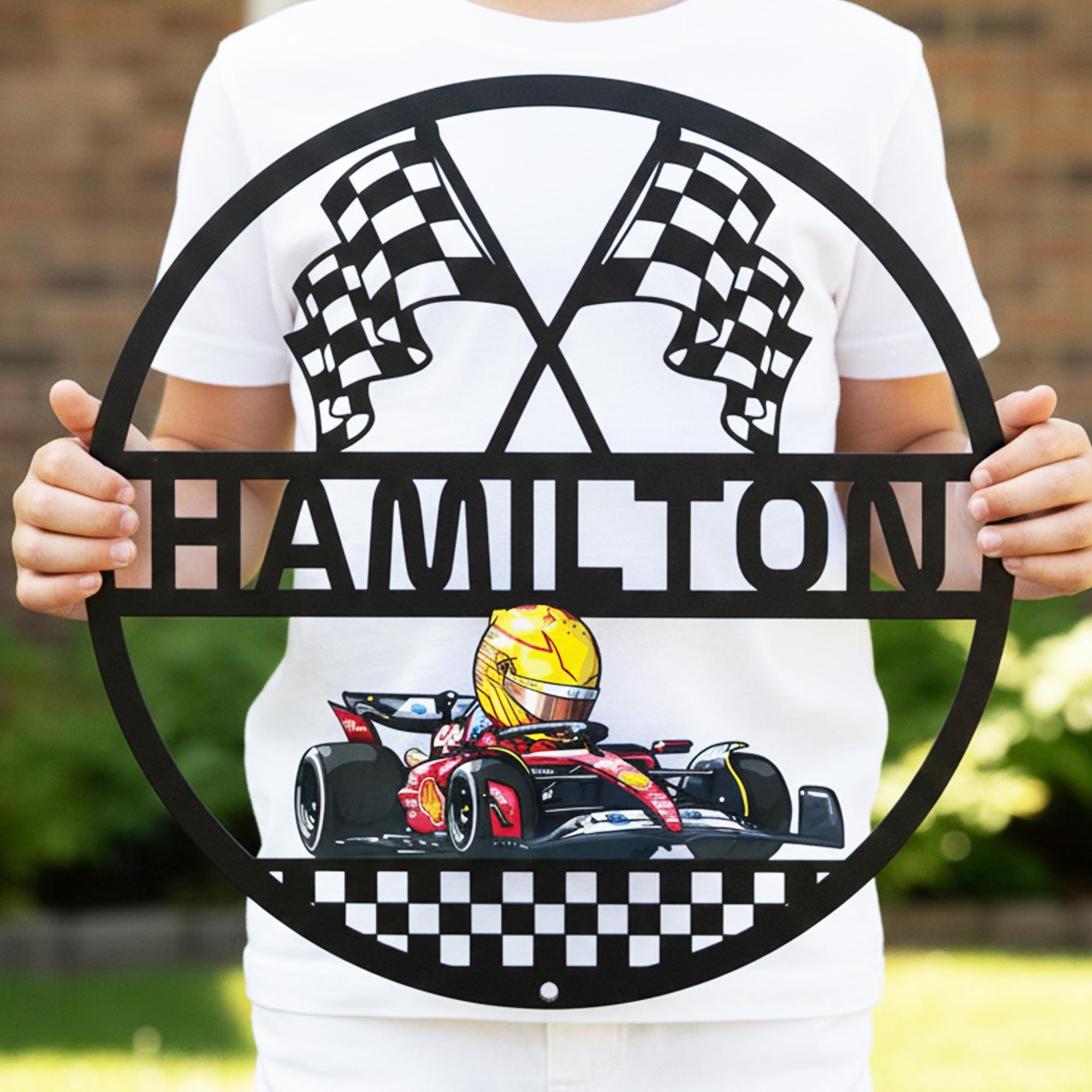 Formula 1 Kids Name Metal Sign, Personalized Race Car Driver Wall Art ...