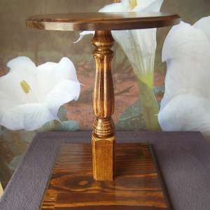 Custom Round 16&quot; Tall Pedestal Base Cake Stand with Square or Round Top.  Your Choice