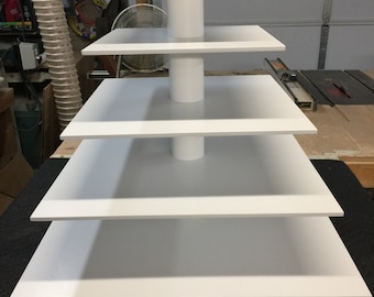 5 Tier Square and Slightly Bigger Custom Made Cupcake Stand.  Holds up to 147 Cupcakes.