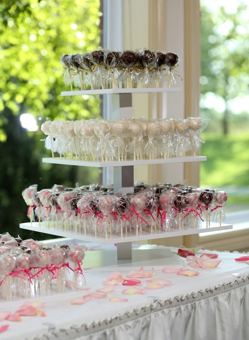 3 Tier Square Custom Made Cake Pop Stand. Holds 192 Cake