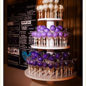 3 Tier Round Custom Made Cake Pop Stand. Holds 109 Cake Pops.