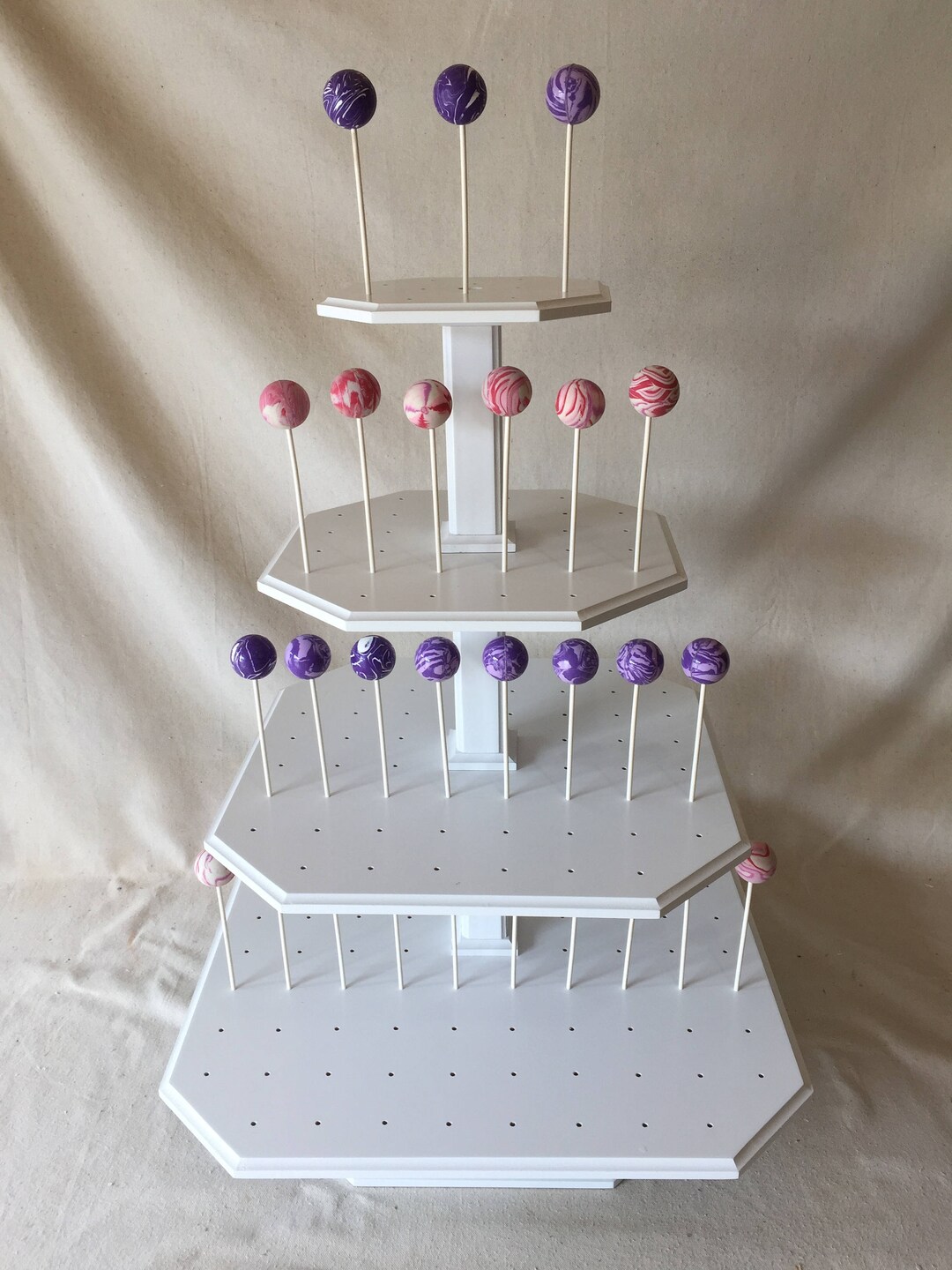 Fancy 4 Tier Custom Made Cake Pop Stand. Holds 184 Cake Pops. Etsy