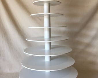 8 Tier Custom Made Large Round Cupcake Stand. Holds up to 212 cupcakes.