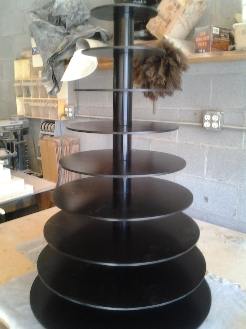 9 Tier Custom Made Large Cupcake Stand Holds up to 275 cupcakes and can be converted to smaller stands.