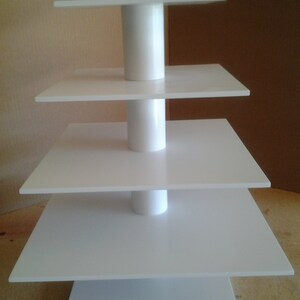 4 Tier Square Custom Made Cupcake Stand. Holds up to 68 Cupcakes. image 2