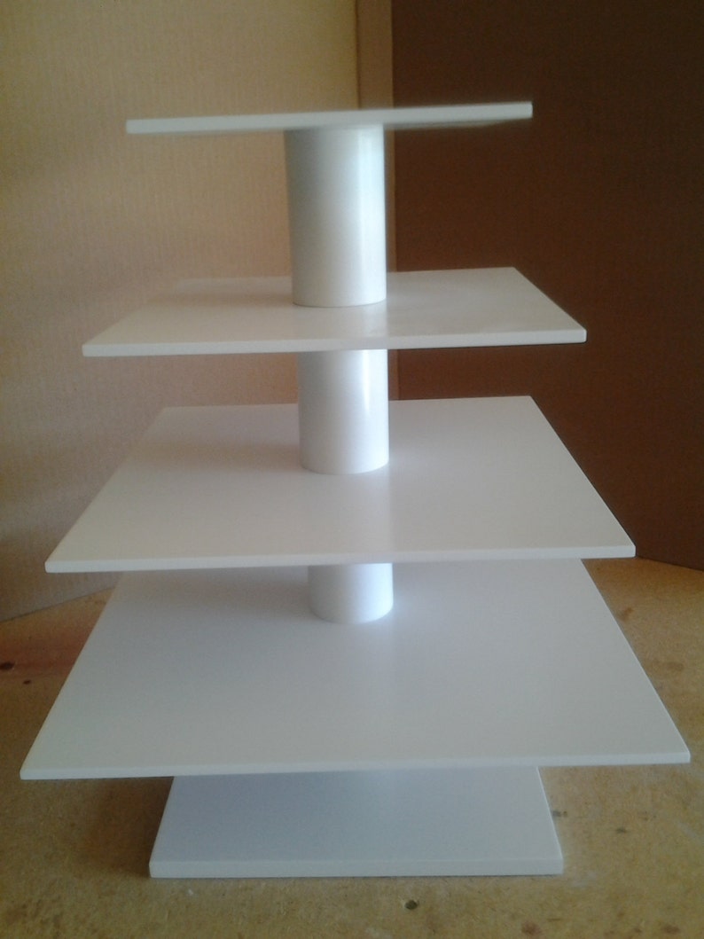 4 Tier Square Custom Made Cupcake Stand. Holds up to 68 Cupcakes. image 2