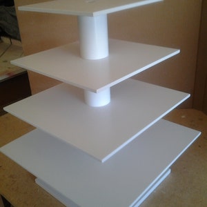 4 Tier Square Custom Made Cupcake Stand. Holds up to 68 Cupcakes. image 4