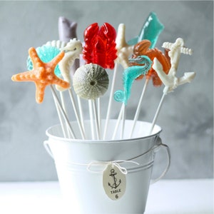 Nautical Lollipop CenterpieceBeach Wedding 12 PCS image 4