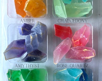 Kohakutou - Assorted Variety Of Gemstones - Japanese Candy - Candy Crystals - Vegan Candy  - Crystal Cake Decoration - Gemstone Lover Gift