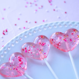 Sparkle Heart Lollipop - Valentines Party Favors - Gift For Her - Gift for a Girlfriend - Teenager  Treat