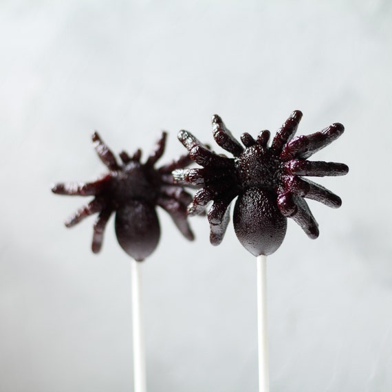 Spider Lollipops Halloween Party Candy Insect and Bug Goody Bag Creepy  Lollipop Gift 4 PCS 