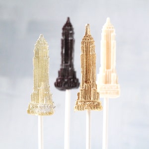 Empire State Lollipops - Real Estate Hostess Gift - Sky Scraper Lollipops - Manhattan Theme Party  Event - Sex and The City Favors - 8 PCS